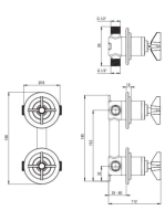 Deante Temisto falon belüli zuhanyrendszer, króm NAC_09QT