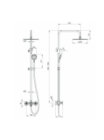 Deante Temisto zuhanyrendszer csapteleppel, bronz NAC M4QT