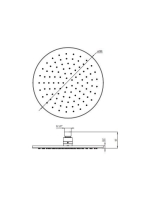Deante Cascada ívelt fejzuhany 25 cm, sárgaréz NAC M91K
