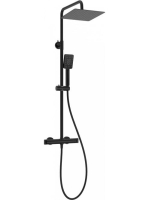Deante falon kívüli termosztátos zuhanyrendszer, matt fekete NAC_N4HT