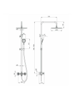 Deante Temisto zuhanyrendszer csapteleppel, matt fekete NAC N4QT