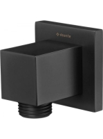 Deante Cascada szögletes zuhanycsatlakozó zuhanyszett nélkül, fekete NAC N55K