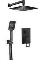 Deante Anemon fekete, falbaépíthető komplett szett NACN9MP