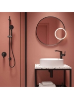 Deante Arnika falsík alatti csaptelep zuhanyszettel, matt fekete NAC_N9TP