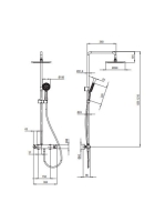 Deante Arnika állítható magasságú zuhanyrendszer, arany NAC Z1QK