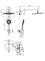 Deante Arnika falsík alatti zuhanyrendszer, arany NAC Z9QP