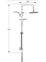 Deante Joko króm zuhanyrendszer, csaptelep nélkül NBJ 051K