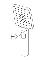 Deante Alpinia 3 funkciós szögletes kézizuhany, arany NGA Z51S