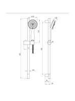 Deante Floks zuhanyszett, króm NGF 051K