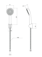 Deante Avis zuhanyszett, króm NGV 041K