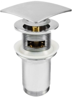 Deante Click-Clack szögletes leeresztő szelep túlfolyó és túlfolyó nélküli mosdókhoz, króm NHC 011U