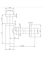 Deante kerek mosdószifon, fehér NHC A31K