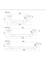 Deante Vital 45 cm kapaszkodó, polírozott acél NIV 041B