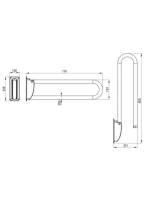 Deante Vital acél kapaszkodó rúd 774 mm, króm NIV_041D