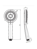 Deante Arnika 3 funkciós kézizuhany, titánium NQA D51S