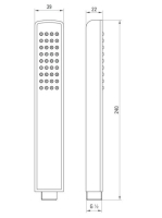 Deante Hiacynt kézizuhany, króm NQH 051S