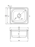 Deante Doppio 1 medencés rozsdamentes acél mosogató 48x43 cm, szatén ZEN 0103