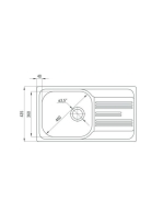 Deante Xylo rozsdamentes mosogató csepegtetővel, szatén ZEX 0113