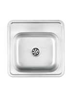 Deante Techno 1 medencés rozsdamentes acél mosogató 38x38 cm, szatén ZMU 0100