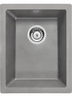 Deante Corda 1 medencés gránit mosogató 38x46 cm csepegtető nélkül, szürke metál ZQA S10B