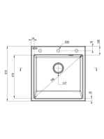 Deante Eridan félig beépíthető gránit mosogatótálca, grafit metál ZQE G10K