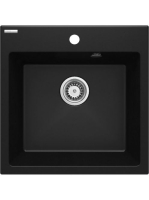 Deante Evora 1 medencés gránit mosogató 50x50 cm, matt fekete ZQJ_N103