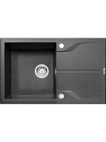 Deante Andante 1 medencés szögletes gránit mosogató 78x49 cm csepegtetővel, grafit ZQN 2113