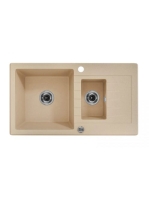 Deante Zorba 1,5 medencés gránit mosogató 76x44 cm csepegtetővel, homok ZQZ 7513