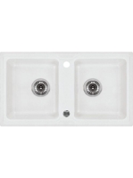Deante Zorba 2 medencés szögletes gránit mosogató 78x43,5 cm csepegtető nélkül, alabástrom ZQZ A203