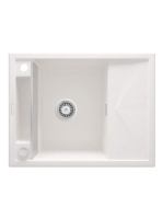 Deante Magnetic gránit mosogatótálca 64x50 cm, automatikus leeresztővel és szifonnal, alabástrom ZRM A11A