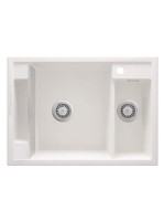 Deante Magnetic gránit mosogatótálca 69x50 cm, automatikus leeresztővel és szifonnal, alabástrom ZRM A503