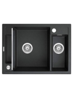 Deante Magnetic gránit mosogatótálca 69x50 cm, automatikus leeresztővel és szifonnal, grafit metál ZRM G503