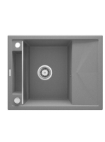 Deante Magnetic gránit mosogatótálca 64x50 cm, automatikus leeresztővel és szifonnal, szürke metál ZRM S11A