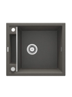 Deante Magnetic gránit mosogatótálca 56x50 cm, automatikus leeresztővel és szifonnal, antracit metál ZRM T103