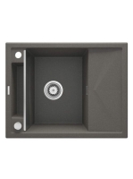 Deante Magnetic gránit mosogatótálca 64x50 cm, automatikus leeresztővel és szifonnal, antracit metál ZRM T11A