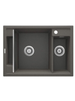 Deante Magnetic gránit mosogatótálca 69x50 cm, automatikus leeresztővel és szifonnal, antracit metál ZRM T503