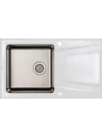 Deante Prime gránit-acél mosogató csepegtetővel, alabástrom ZSR A113