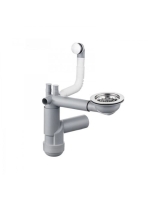 Deante Space-Saver teleszkópos szifon egymedencés gránit mosogatókhoz, rozsdamentes acél ZXY 9917