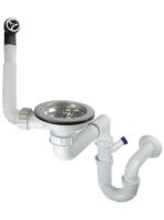 Deante helytakarékos szifon egymedencés gránit mosogatókhoz, króm ZXY 9949