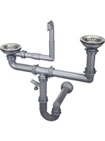 Deante szifon 1,5 és 2 medencés acél mosogatókhoz, króm ZXY9956