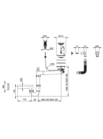 Deante Space-Saver helytakarékos szifon egymedencés gránit mosogatókhoz, rozsdamentes acél ZXY 9972