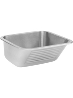 Deante egymedencés acél fali kiöntő 45x45 cm, ipari felhasználásra, szatén ZYK 010A