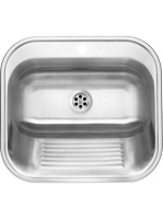 Deante egymedencés acél fali kiöntő 55x49,5 cm, ipari felhasználásra, szatén ZYK 010B