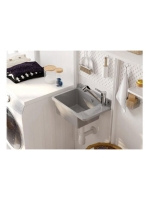 Deante Garden egymedencés műanyag fali kiöntő 50,5x35 cm, ipari felhasználásra, szürke ZYT 311A