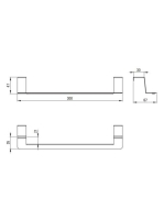 Deante konyharuha tartó sín, csiszolt acél ZZM 060R