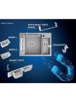 Deante Magnetic mosogató tartozék szett, bianco fehér ZZMKA11O