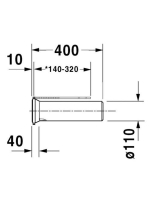 Duravit Vario csatlakozókészlet hátsó és alsó kifolyáshoz 0014220000