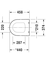Duravit ME by Starck WC ülőke rozsdamentes acél zsanérokkal 0020010000