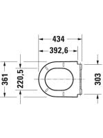 Duravit D-Neo Duroplast WC ülőke, fehér 0021610000