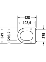 Duravit D-Neo WC ülöke lecsapódásgátlóval és nemesacél zsanérral, fehér 0021690000